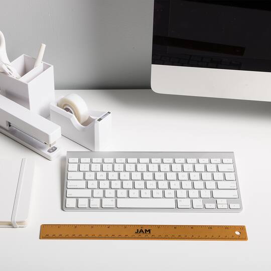 JAM Paper Metallic Stainless Steel Ruler